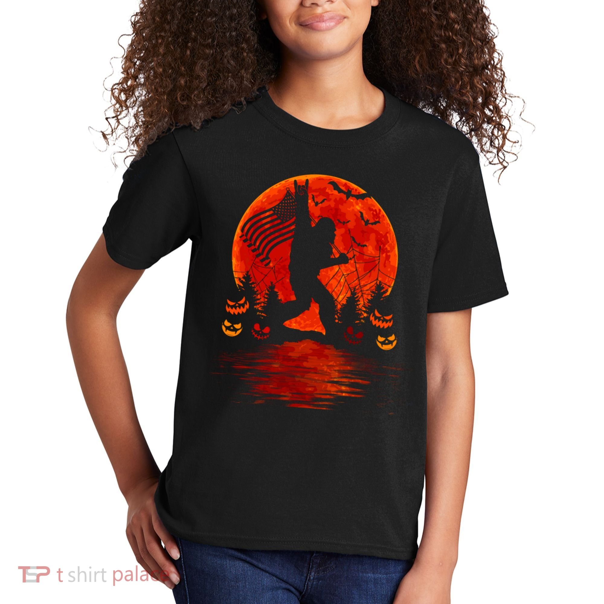 Bigfoot Halloween Kids T-Shirt