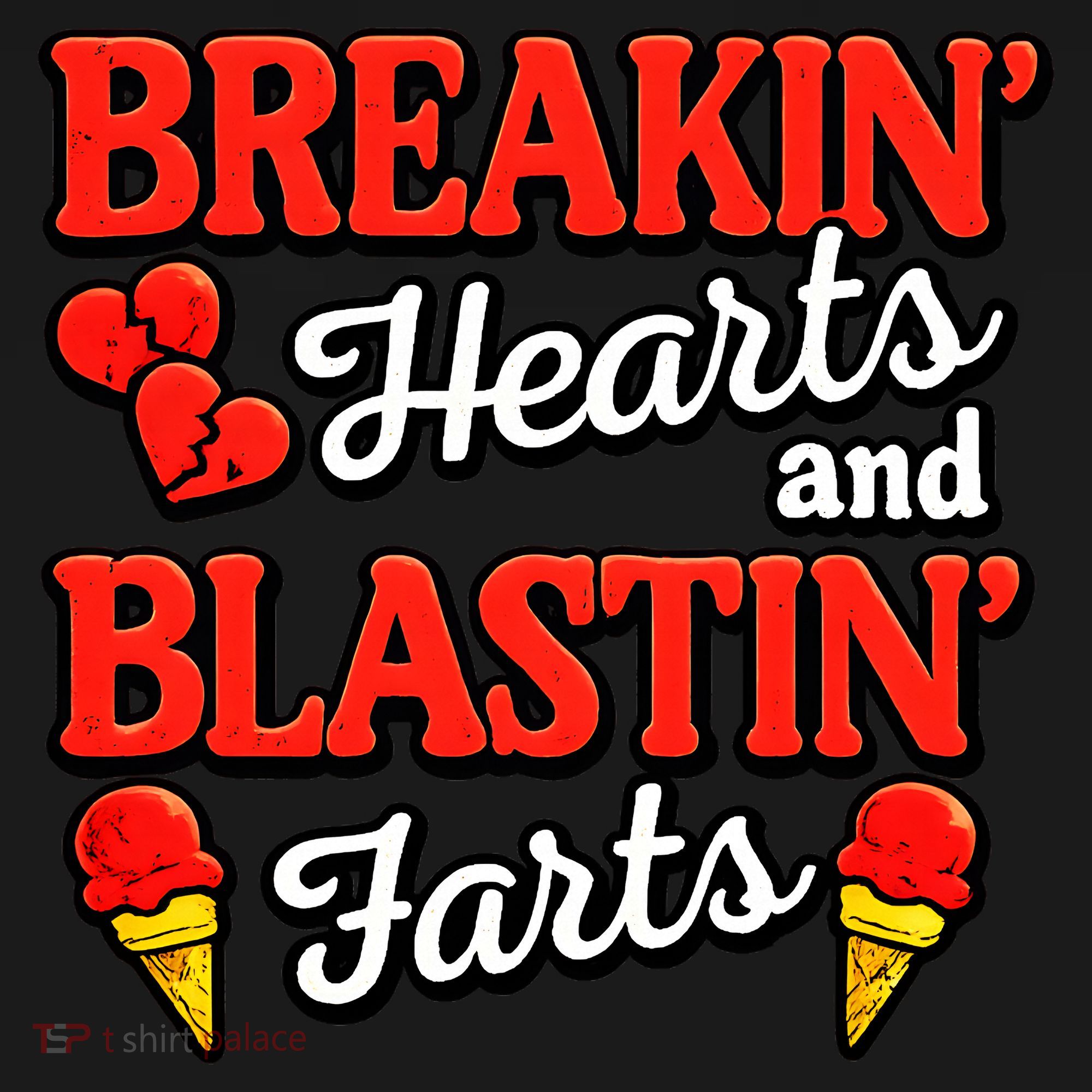 Breakin Hearts Blastin Farts Kids Sweatshirt