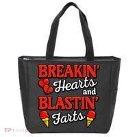 Breakin Hearts Blastin Farts Tote Bag thumb 0
