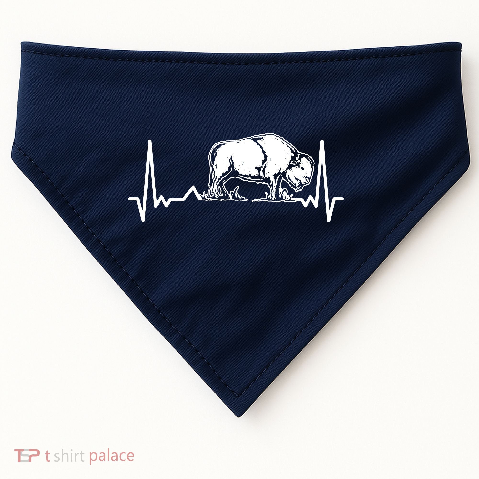 Bison Heartbeat Buffalo USA-Made Doggie Bandana
