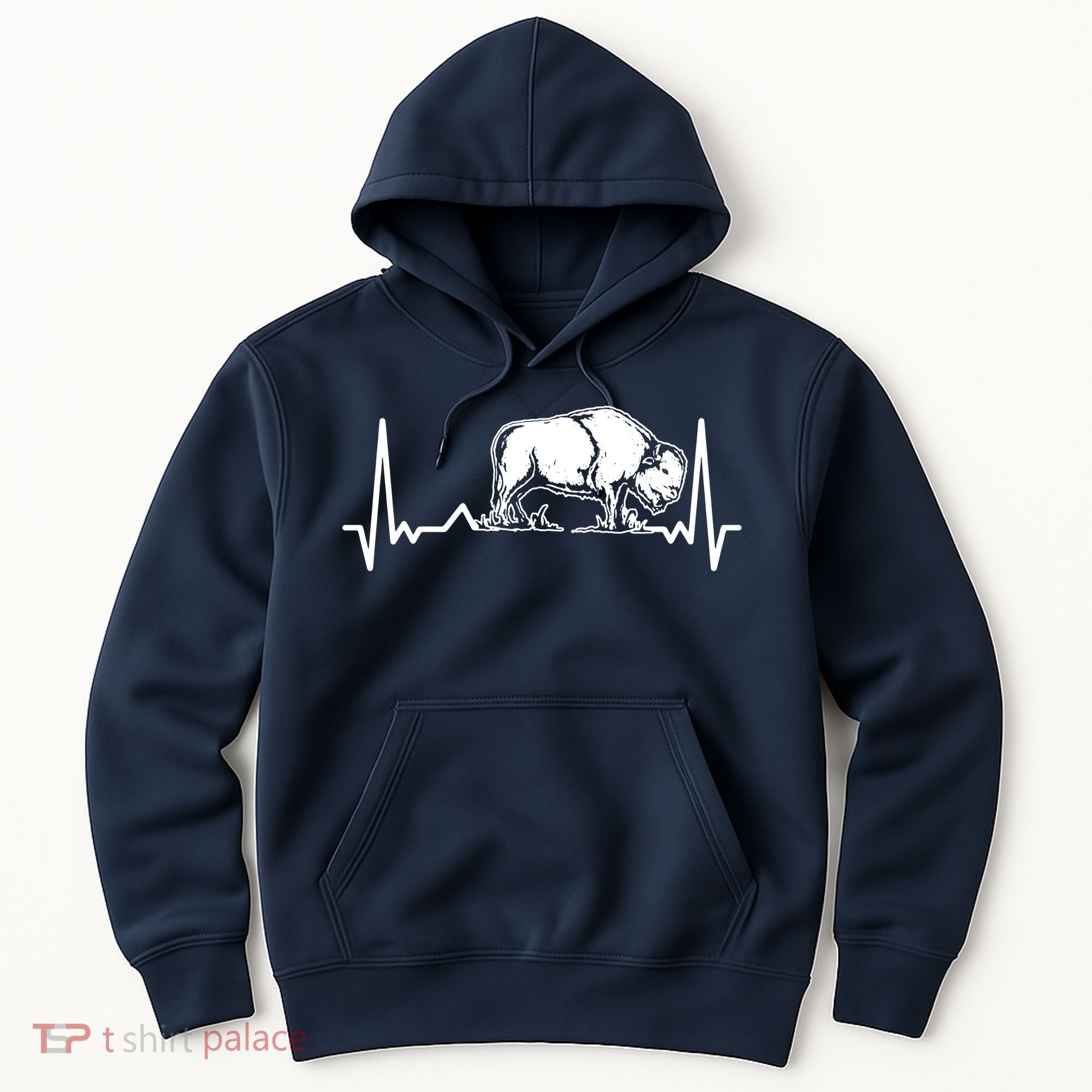 Bison Heartbeat Buffalo Hoodie