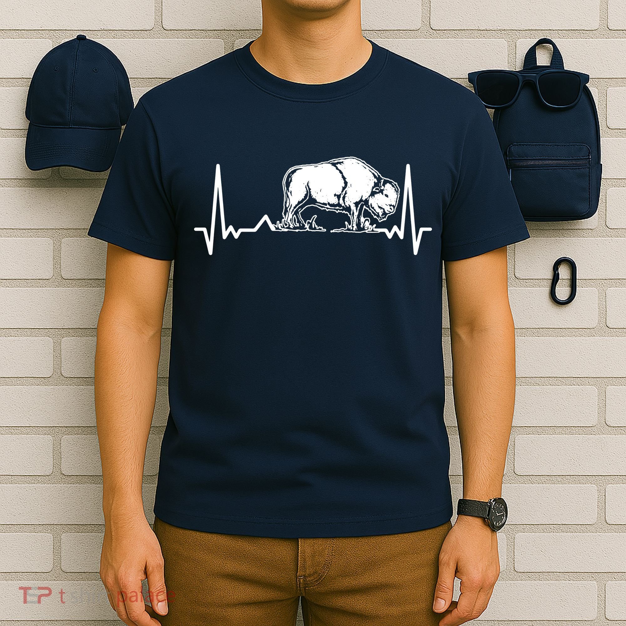 Bison Heartbeat Buffalo T-Shirt