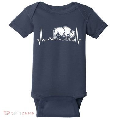 Bison Heartbeat Buffalo Baby Bodysuit