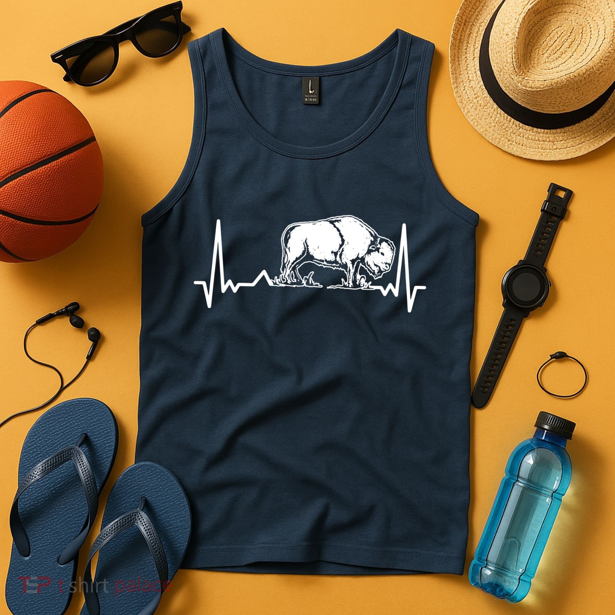 Bison Heartbeat Buffalo Tank Top