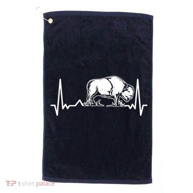 Bison Heartbeat Buffalo Golf Towel