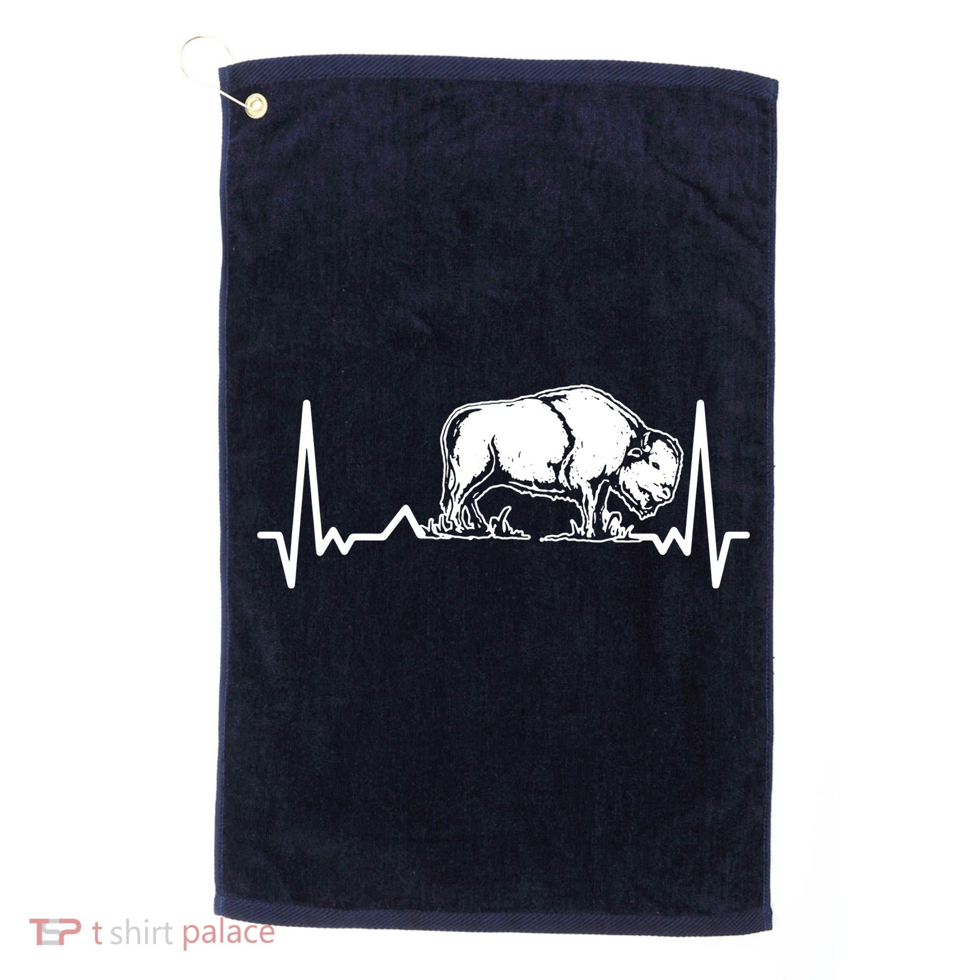 Bison Heartbeat Buffalo Golf Towel
