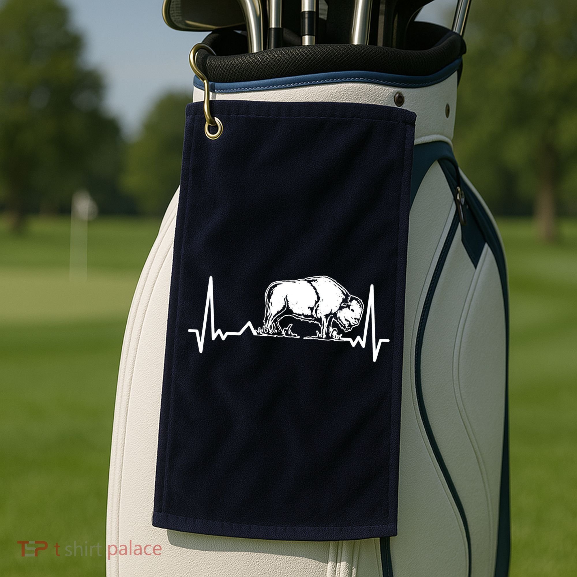 Bison Heartbeat Buffalo Golf Towel