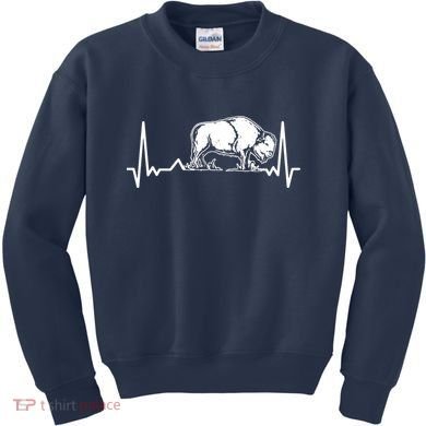 Bison Heartbeat Buffalo Kids Sweatshirt