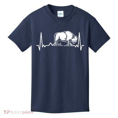 Bison Heartbeat Buffalo Kids T-Shirt