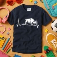 Bison Heartbeat Buffalo Kids T-Shirt thumb 3