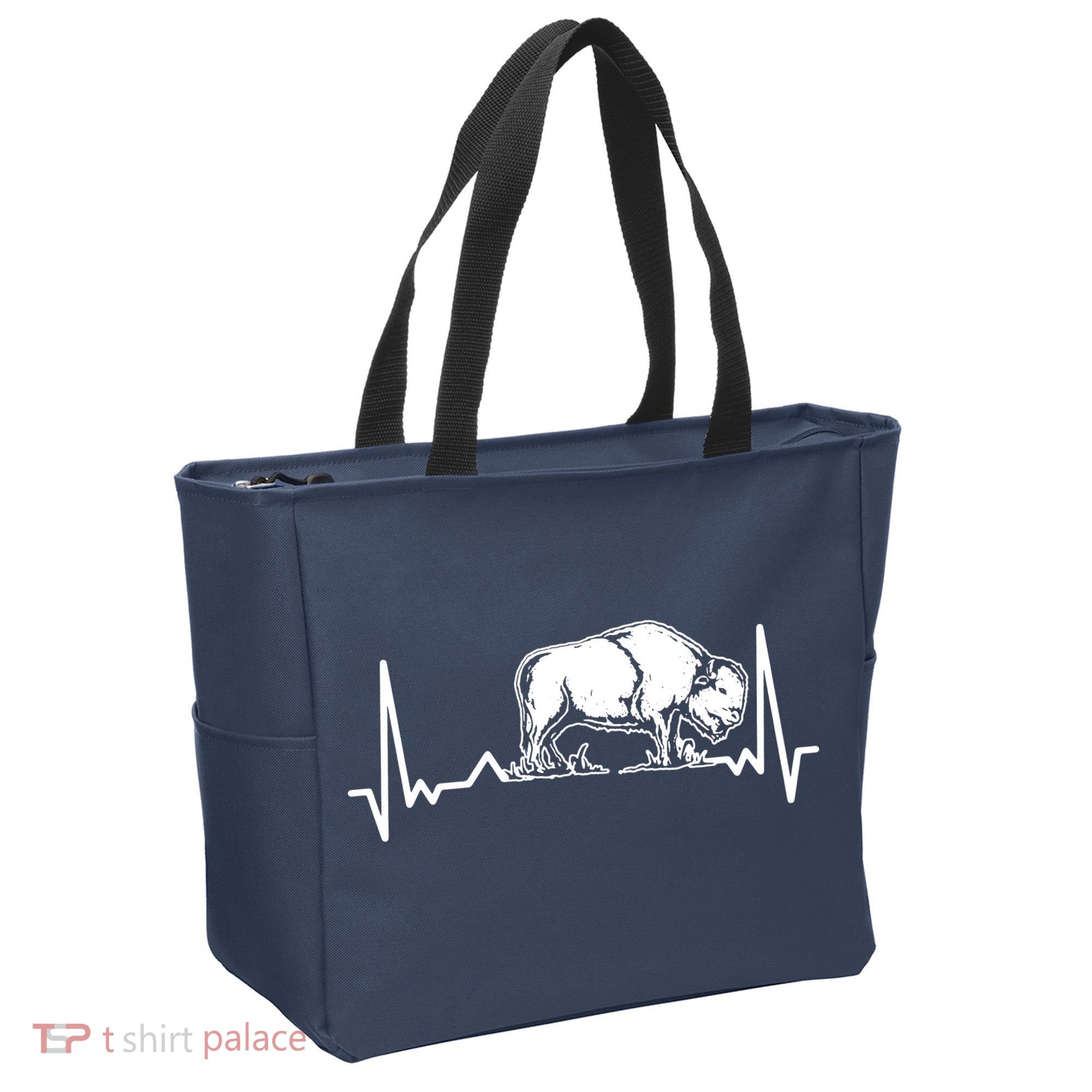 Bison Heartbeat Buffalo Tote Bag
