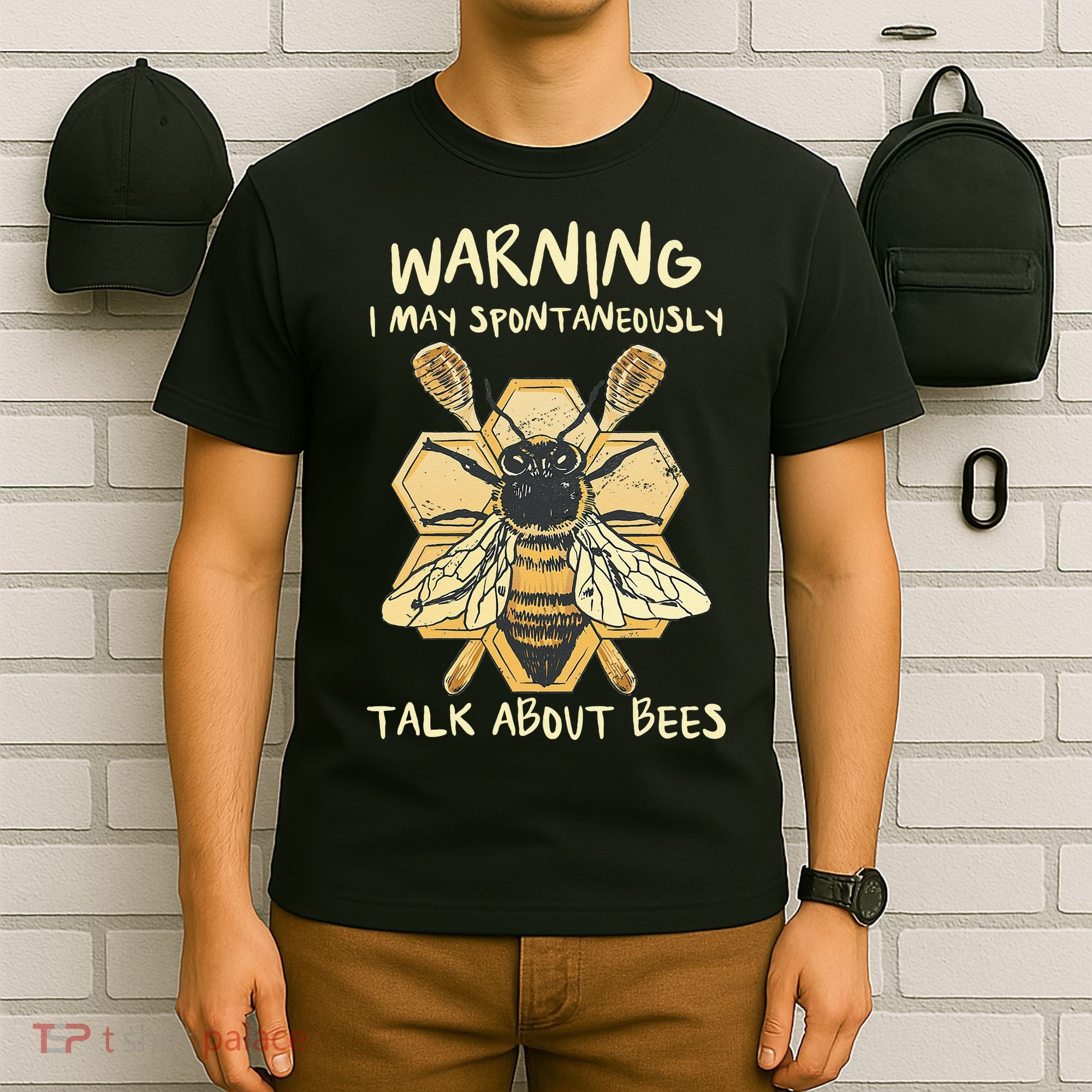 Bee Honeycomb Beekeeper Apiarist Funny Beekeeping Lover T-Shirt