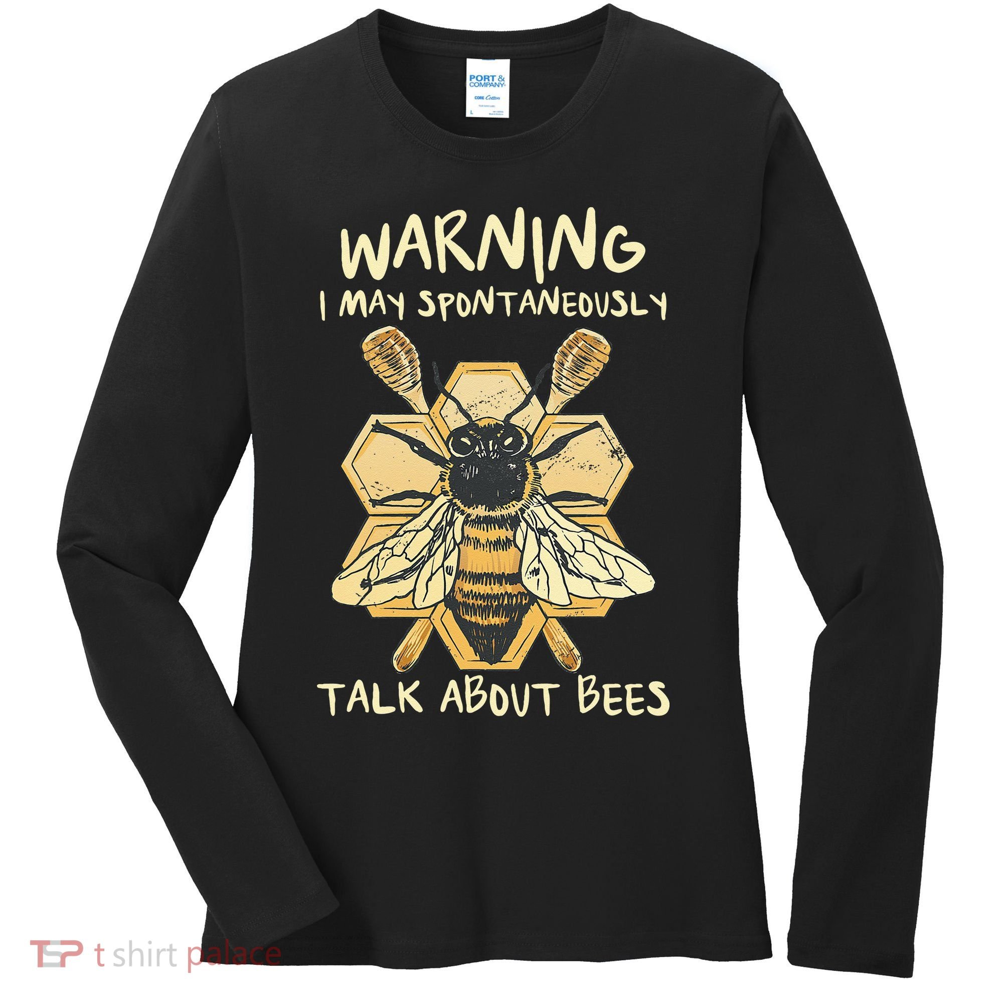 Bee Honeycomb Beekeeper Apiarist Funny Beekeeping Lover Women's Long Sleeve Shirt