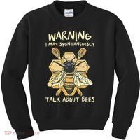 Bee Honeycomb Beekeeper Apiarist Funny Beekeeping Lover Kids Sweatshirt thumb 0