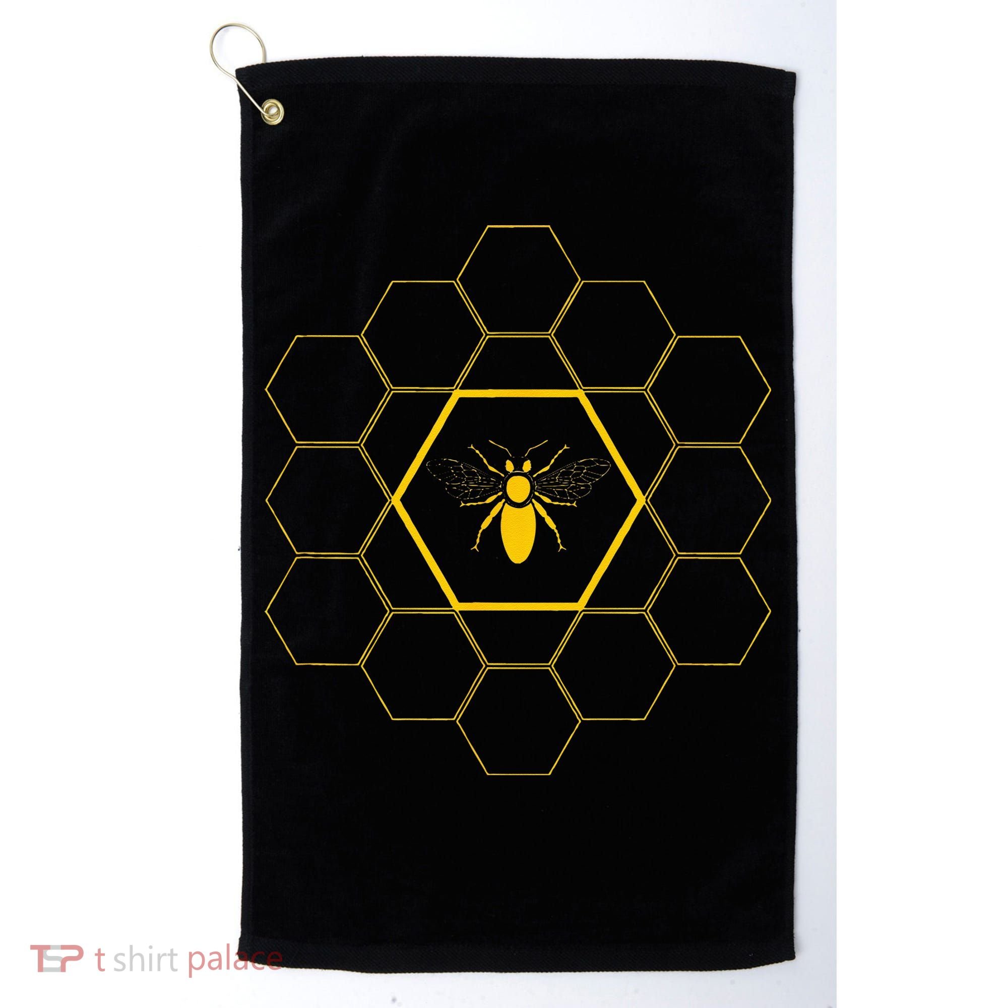 Bee Honeycomb Beekeeper Beekeeping Golf Towel