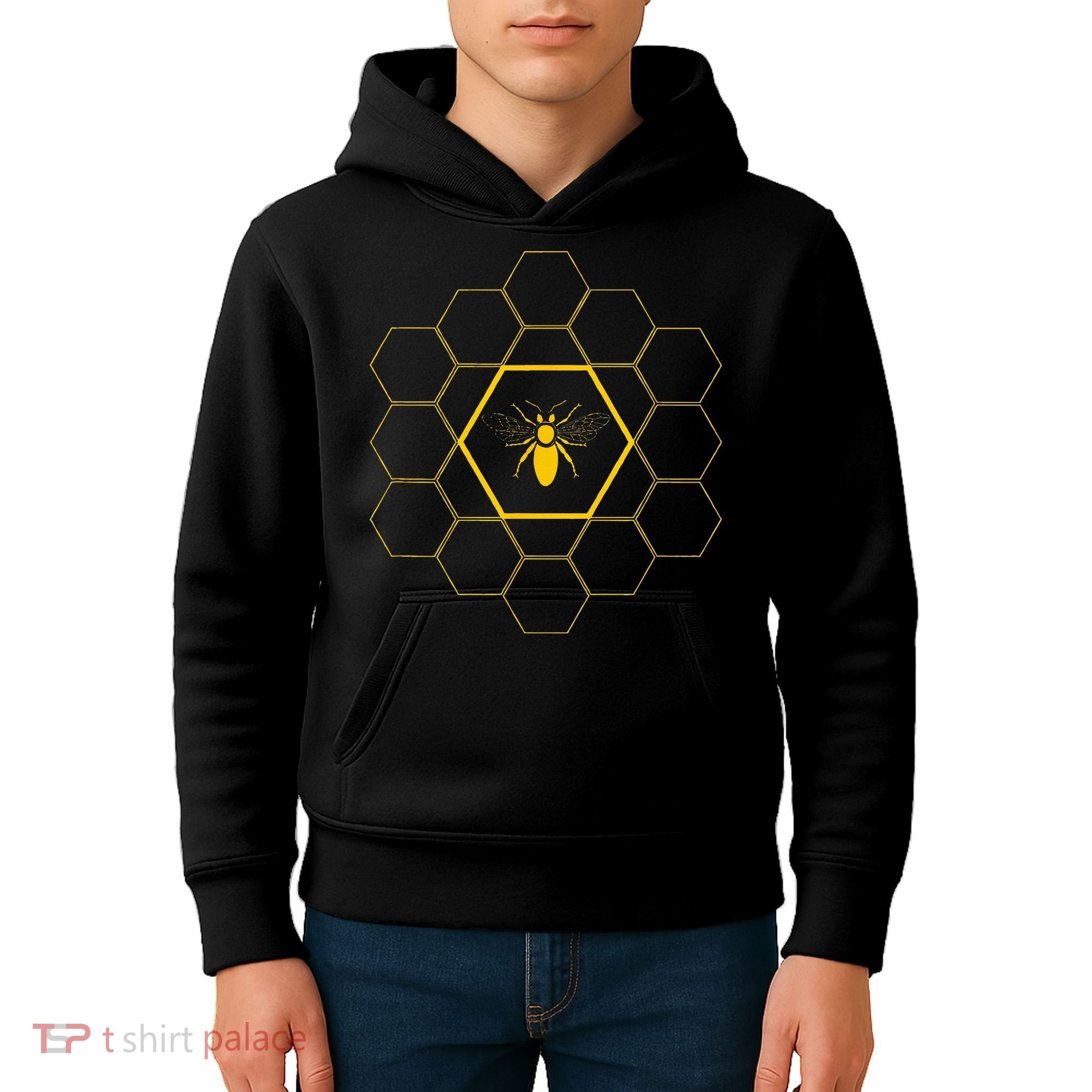 Bee Honeycomb Beekeeper Beekeeping Kids Hoodie