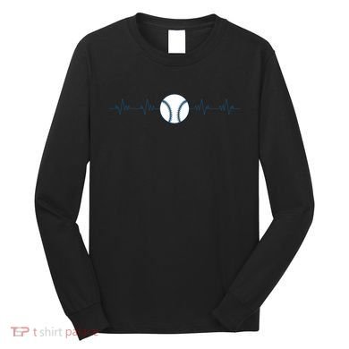 Baseball Heartbeat Long Sleeve Shirt