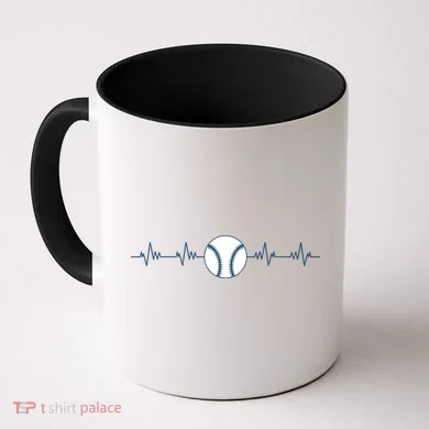 Baseball Heartbeat Coffee Mug