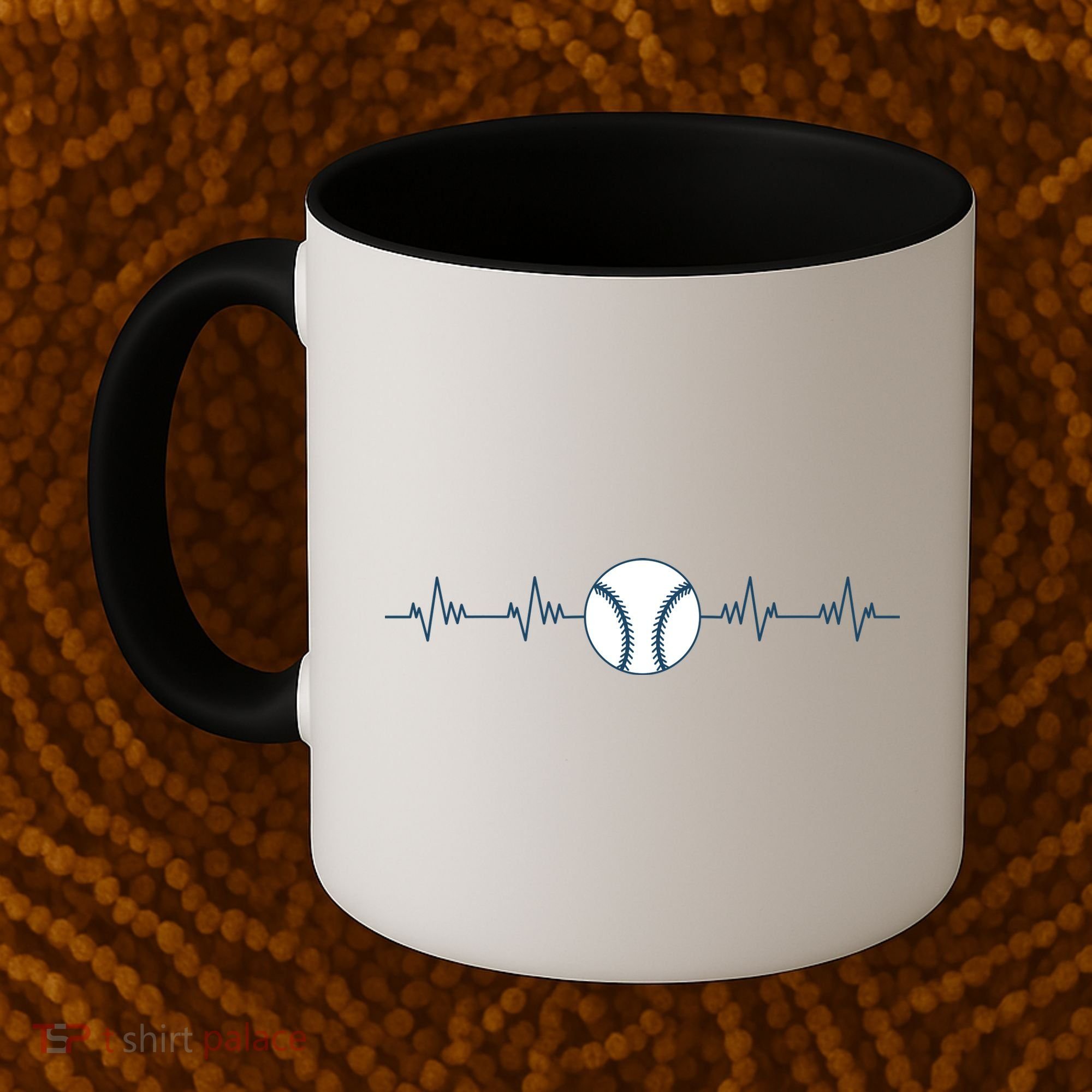 Baseball Heartbeat Coffee Mug