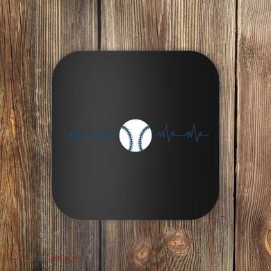 Baseball Heartbeat Coaster