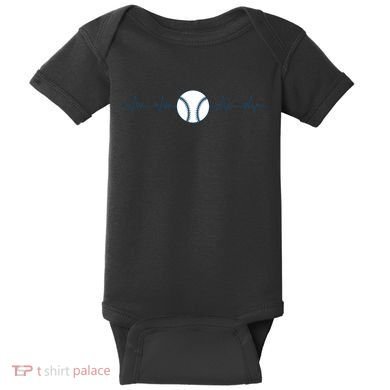 Baseball Heartbeat Baby Bodysuit