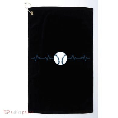 Baseball Heartbeat Golf Towel