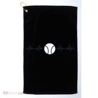Baseball Heartbeat Golf Towel thumb 0
