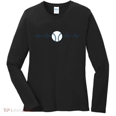 Baseball Heartbeat Women's Long Sleeve Shirt