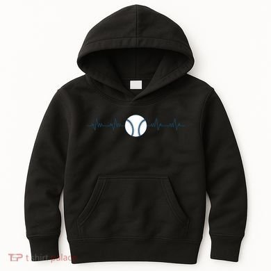 Baseball Heartbeat Kids Hoodie