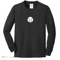 Baseball Heartbeat Kids Long Sleeve Shirt thumb 0