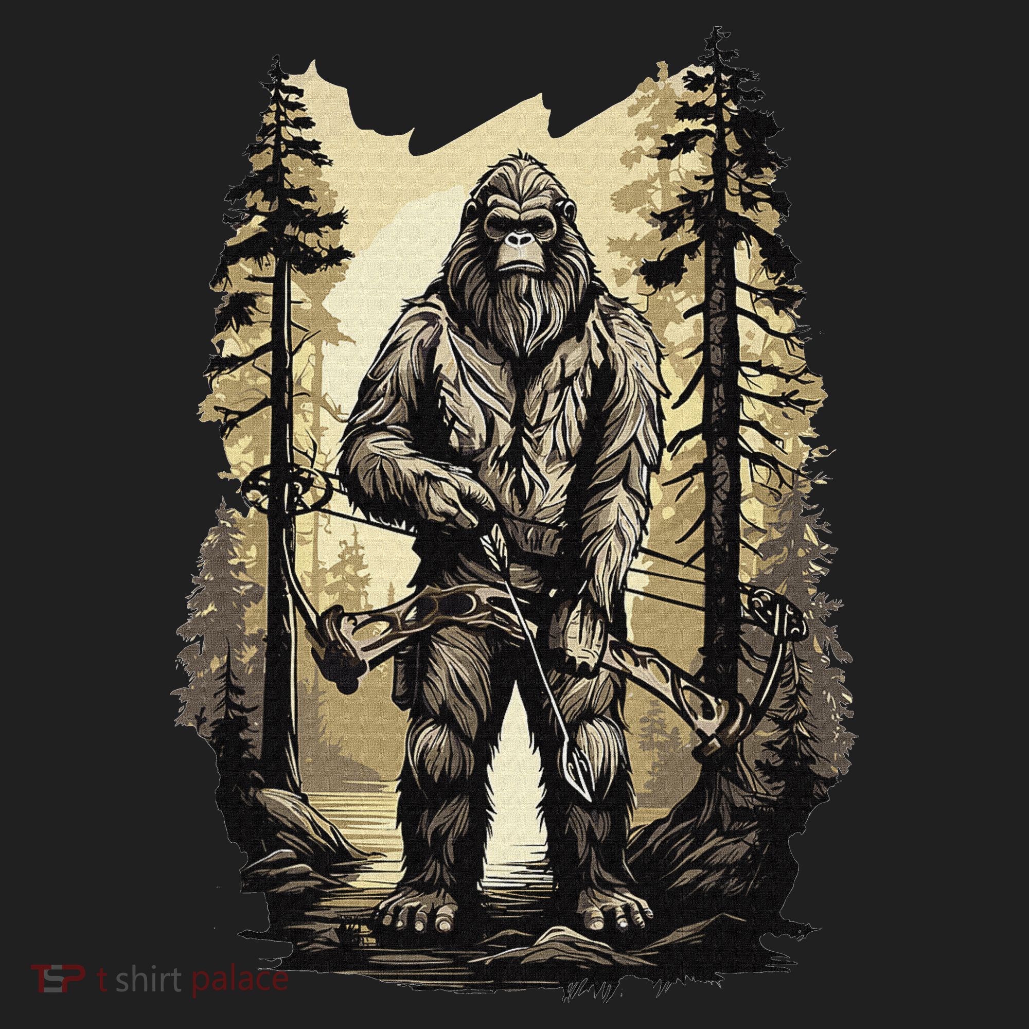 Bow Hunting Bigfoot Funny Bow Hunting Sasquatch Hunting Beanie