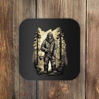 Bow Hunting Bigfoot Funny Bow Hunting Sasquatch Hunting Coaster thumb 0