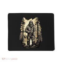 Bow Hunting Bigfoot Funny Bow Hunting Sasquatch Hunting Mousepad thumb 0