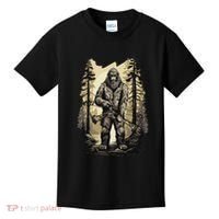 Bow Hunting Bigfoot Funny Bow Hunting Sasquatch Hunting Kids T-Shirt thumb 0