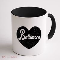 Baltimore Heart Baseball Sports Fan Coffee Mug thumb 1