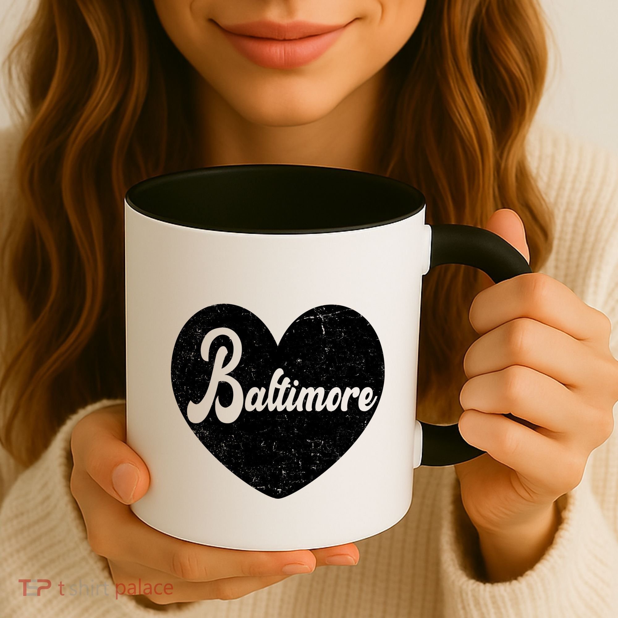 Baltimore Heart Baseball Sports Fan Coffee Mug