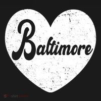Baltimore Heart Baseball Sports Fan Women's Hoodie thumb 2
