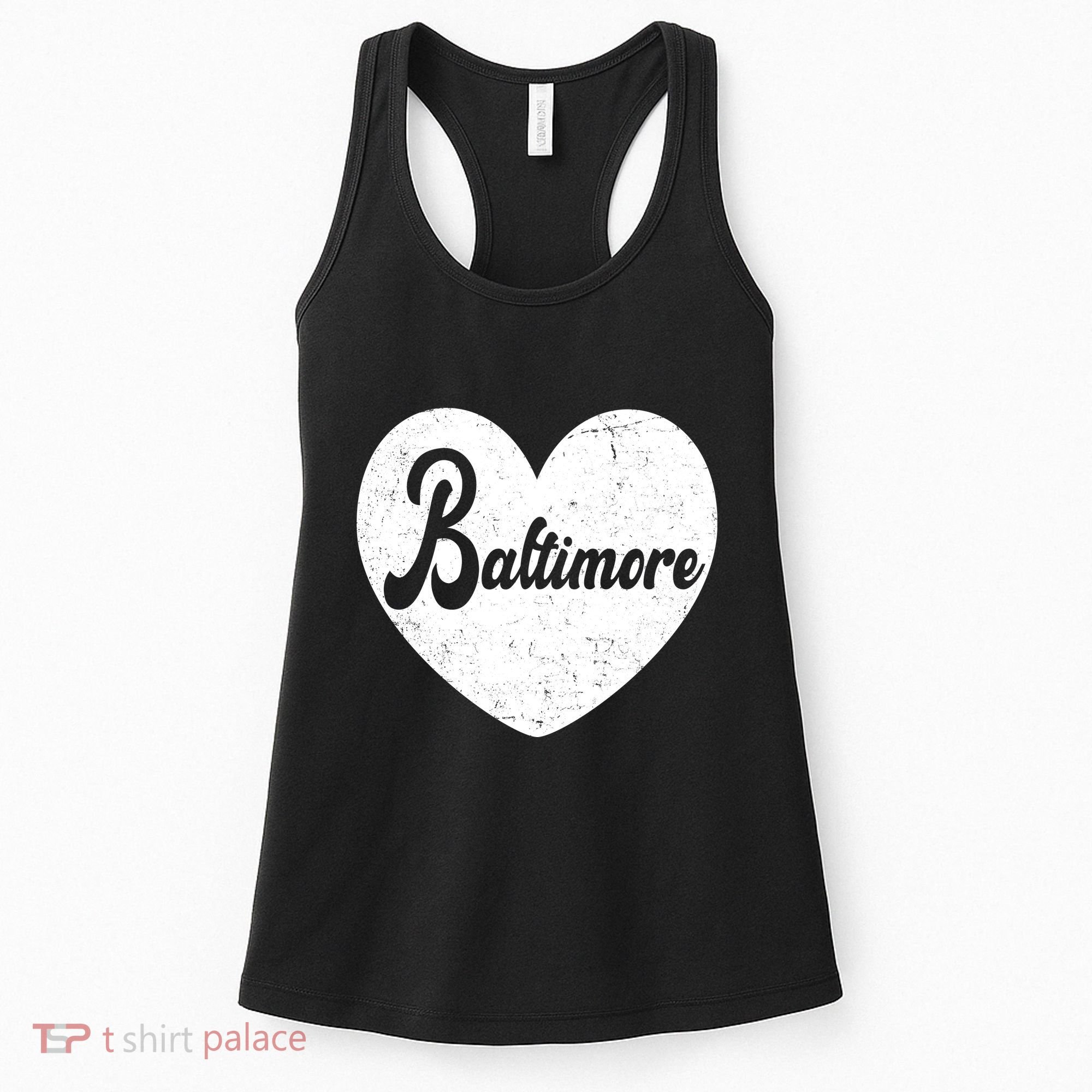 Baltimore Heart Baseball Sports Fan Women's Tank Top
