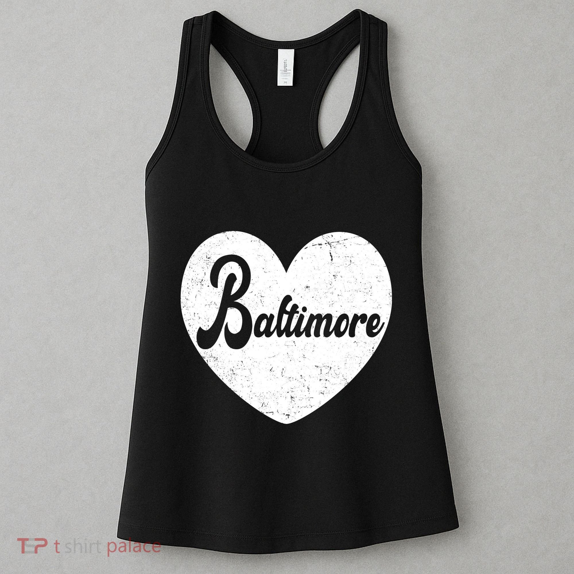 Baltimore Heart Baseball Sports Fan Women's Tank Top