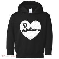Baltimore Heart Baseball Sports Fan Toddler Hoodie thumb 0