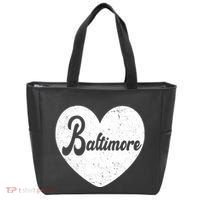 Baltimore Heart Baseball Sports Fan Tote Bag thumb 0