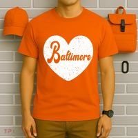 Baltimore Heart Baseball Sports Fan T-Shirt thumb 6