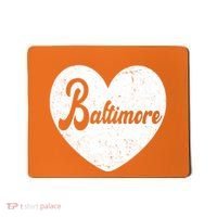 Baltimore Heart Baseball Sports Fan Mousepad thumb 0
