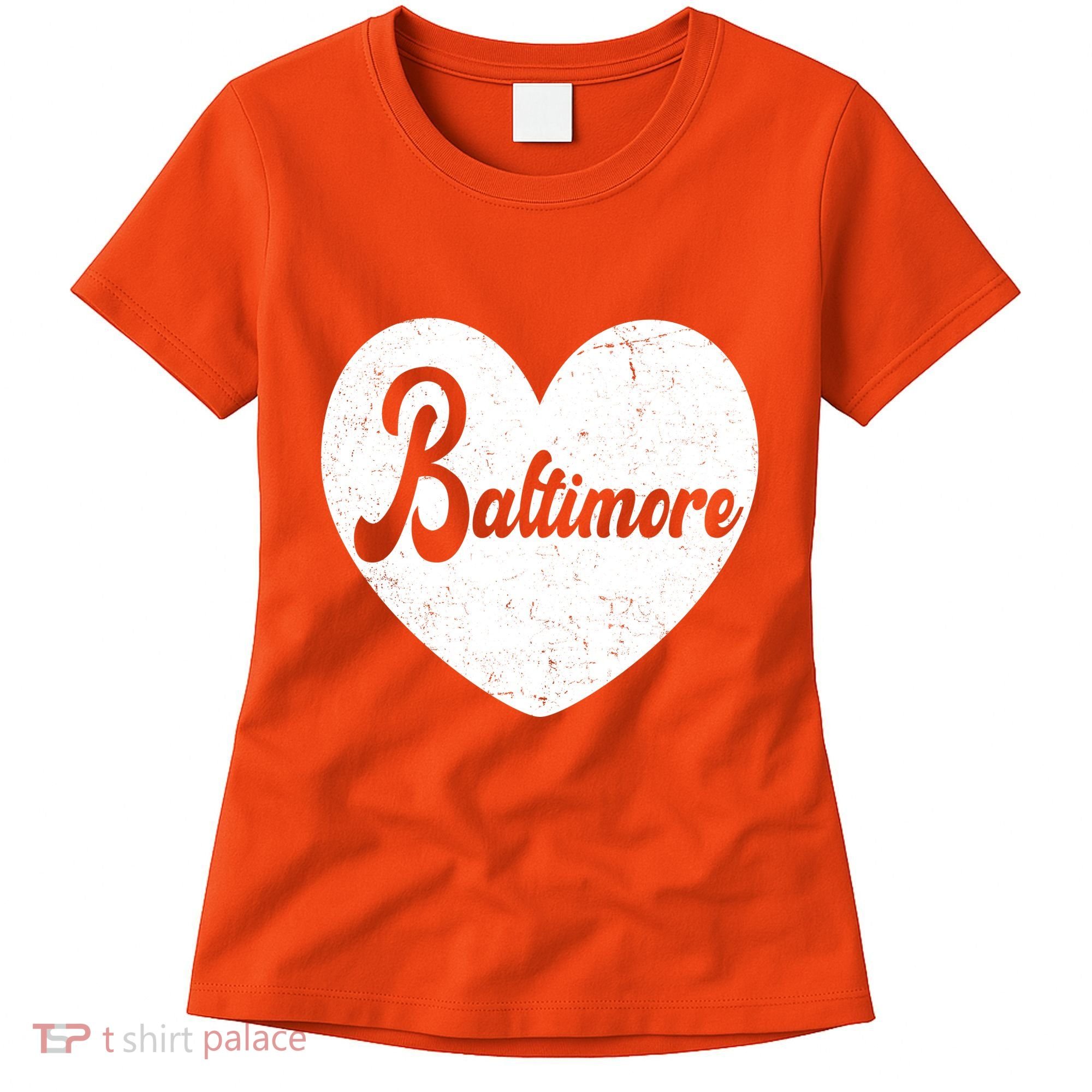 Baltimore Heart Baseball Sports Fan Women's T-Shirt