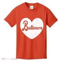 Baltimore Heart Baseball Sports Fan Kids T-Shirt thumb 0