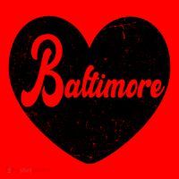 Baltimore Heart Baseball Sports Fan Santa Hat thumb 1