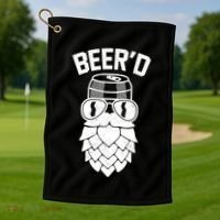 BeerD Hop Beard For Beer Ers Costume Cool Gift Golf Towel thumb 1