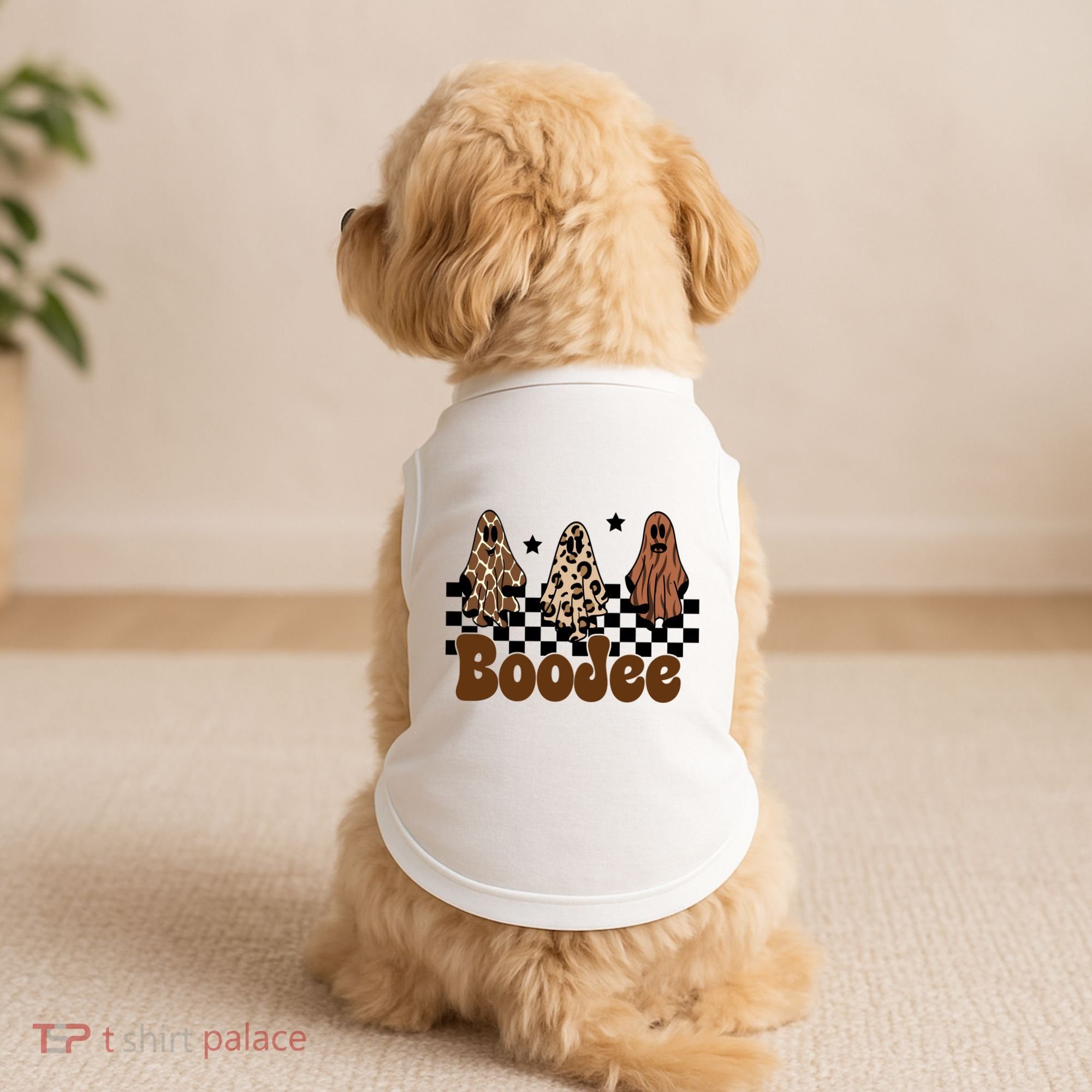 BooJee Halloween Bougie Ghost Funny Doggie Tank