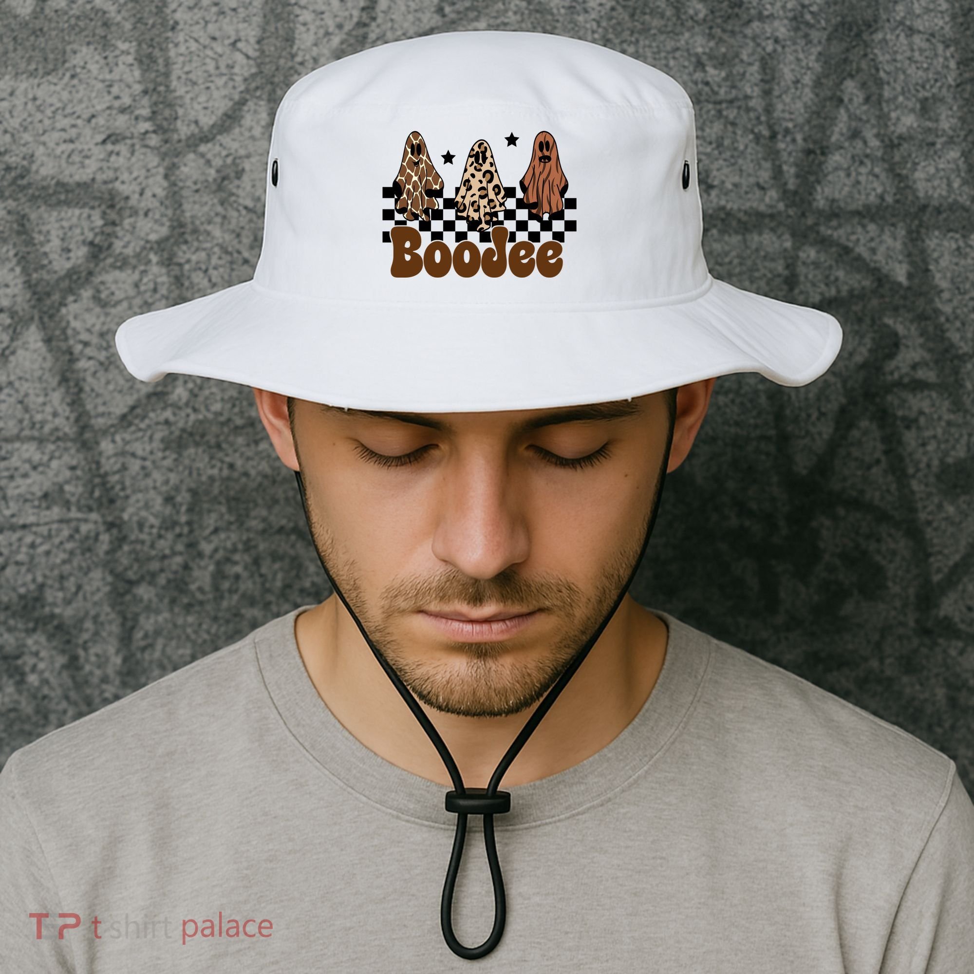 BooJee Halloween Bougie Ghost Funny Bucket Hat