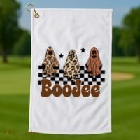 BooJee Halloween Bougie Ghost Funny Golf Towel thumb 1